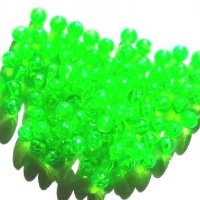 100 6mm Acrylic Transparent Bright Green